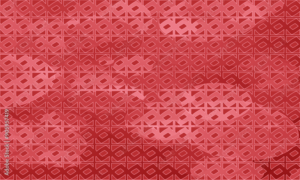 Poster seamless red gradient geometric pattern