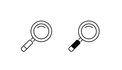 Search icon design with white background stock illustration