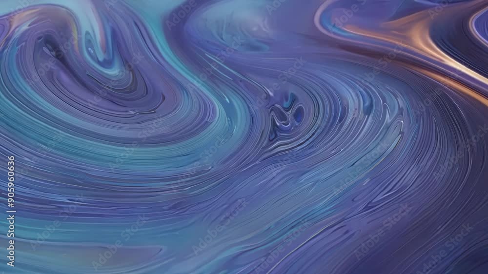 Poster a reflective canvas awash with swirling fluid patterns enticing the senses with its graceful movemen