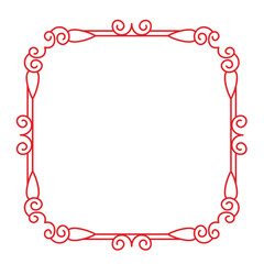 Floral square frame