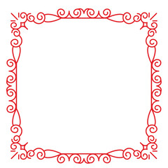 Floral square frame