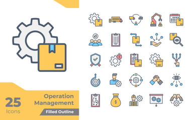 Operation Management Filled Color Icons