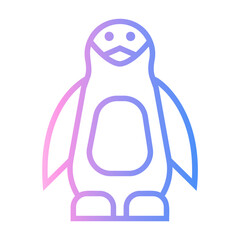 penguin Line Gradient Icon