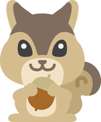 リスのアイコンのイラスト