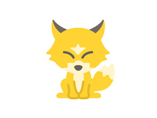 キツネのアイコンのイラスト