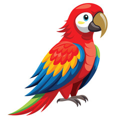 A Colorful Macaw Parrot with Blue, Yellow, Green, and Red Feathers