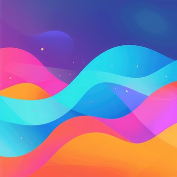 Colorful abstract waves create a vibrant and dynamic background, perfect for creative projects and digital designs.
