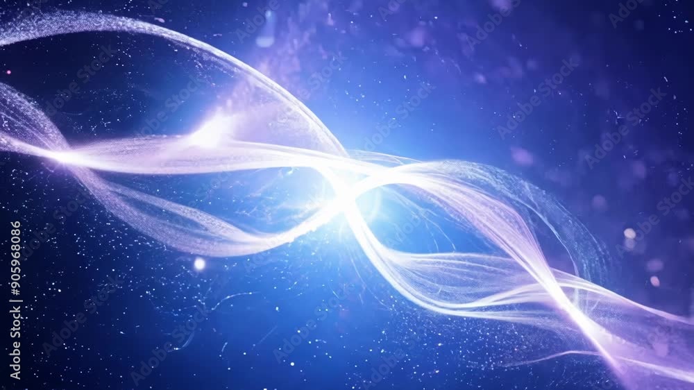 Poster a symphony of light and matter intertwine their movements perfectly synchronized in an intricately c