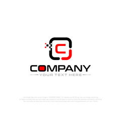 Letter C Logo Vector Design Illustration with Company Name and Your Text Here . Logo Template on white background.