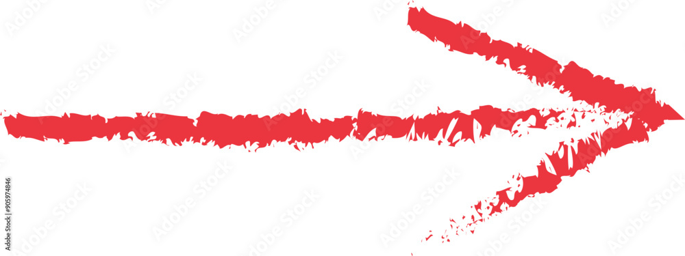 Poster red arrow grunge vector. grunge arrow brush. grunge arrow paint. red arrow left direction icon on a 