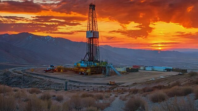 drill rig on location