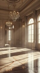 Fototapeta premium classic architecture interior empty room
