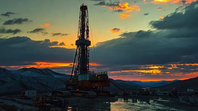 drill rig on location
