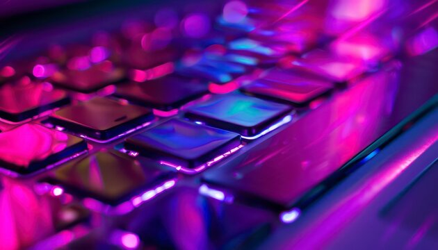 digital data lighting fast wallpaper in purple tones