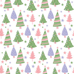 pattern with christmas trees