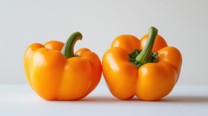 colorful bell peppers isolated on white background