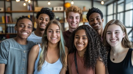 Empowering Tomorrow: Diverse Youth Group Organizing Charity Event for Social Cause