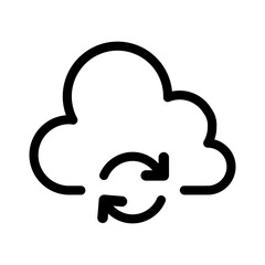 Data Refresh icon in thin line style vector illustration graphic design