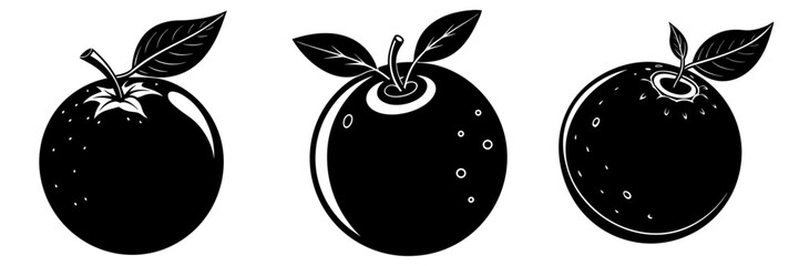 Blueberry fruit silhouette vector illustration