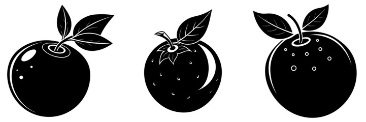 Blueberry fruit silhouette vector illustration