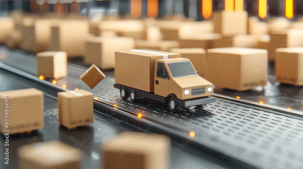 Poster efficient tracking in logistics center: high resolution package scanning, generative ai