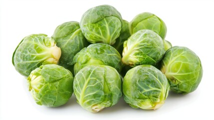 Fototapeta premium Brussels sprouts on white background