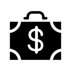 Fund, money bag icon vector illustration graphic design