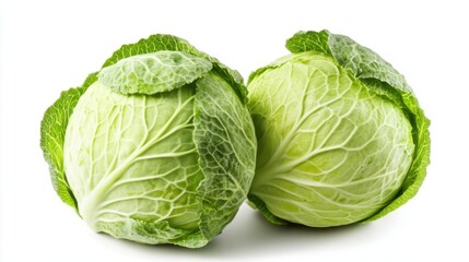 Fototapeta premium Green cabbage isolated on white background