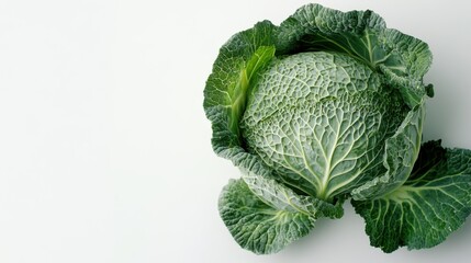 Fototapeta premium Green cabbage isolated on white background