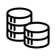 Coin icon in thin line style vector illustration graphic design