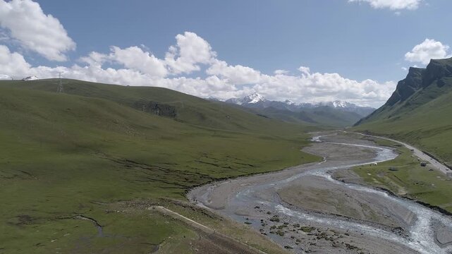 Aerial photography of Duku Highway in Xinjiang, Asia