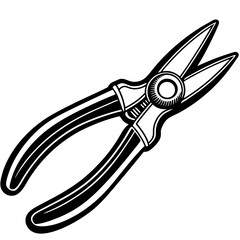 Needle-nose pliers silhouette vector illustration 