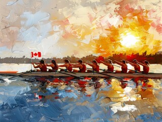 Elegance and Power: Canada's Women's Eight Rowing Crew