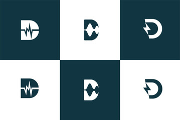 Abstract Initial Letter D Logo Usable for Business and Branding Logos. Flat Vector Logo, Letter D logo icon abstract design template