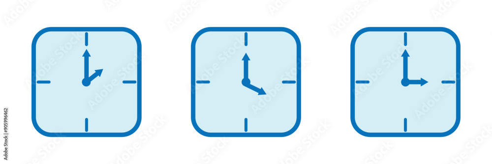 Aufkleber time clock icon set. wall clock vector icon. schedule timer sign for ui designs.