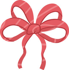 Hand Draw Vector of Coquette Ribbon Illustration