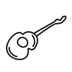 Guitar Doodle Outline Style