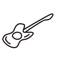 Guitar Doodle Outline Style