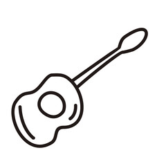 Guitar Doodle Outline Style