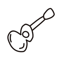 Guitar Doodle Outline Style