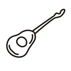 Guitar Doodle Outline Style