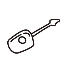 Guitar Doodle Outline Style