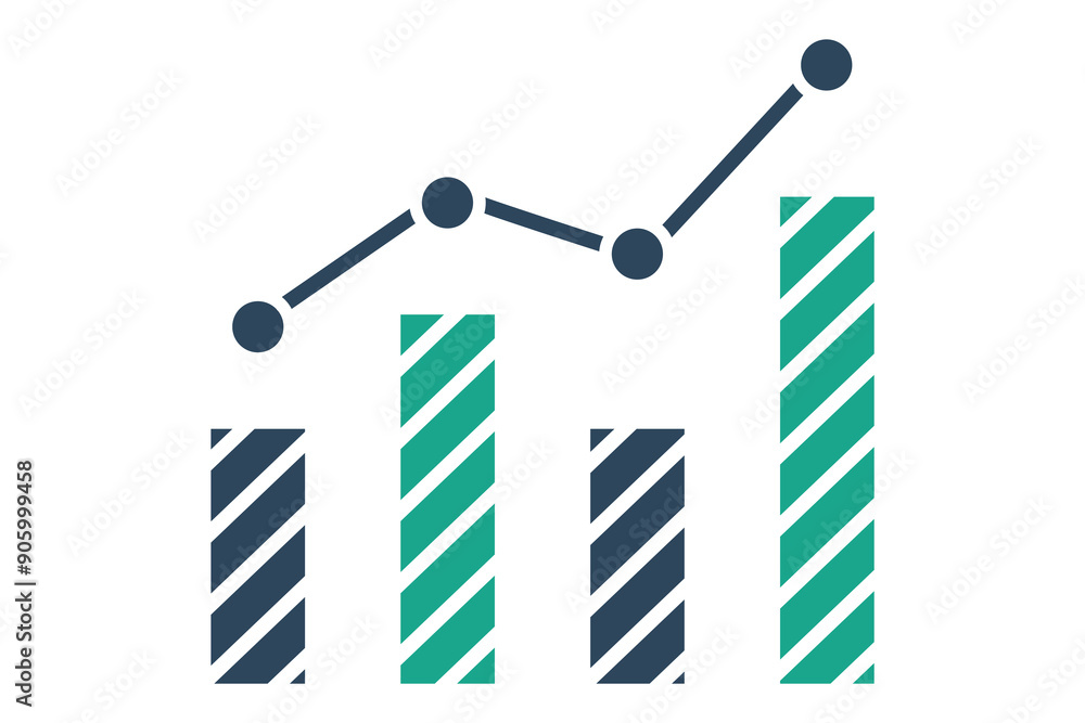 Poster chart icon. icon related to analyze. solid icon style. data analytics elements vector illustration