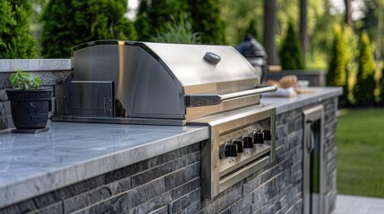 Creating an outdoor kitchen with a grill station