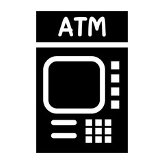 ATM machine icon vector illustration graphic design