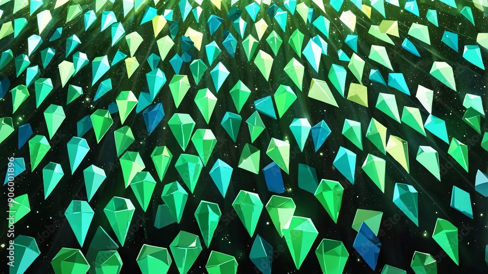 Poster green diamond pattern texture retro abstract background illustration art design backdrop copy space