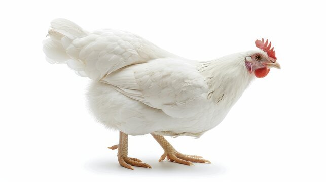 chicken looking close to the floor.