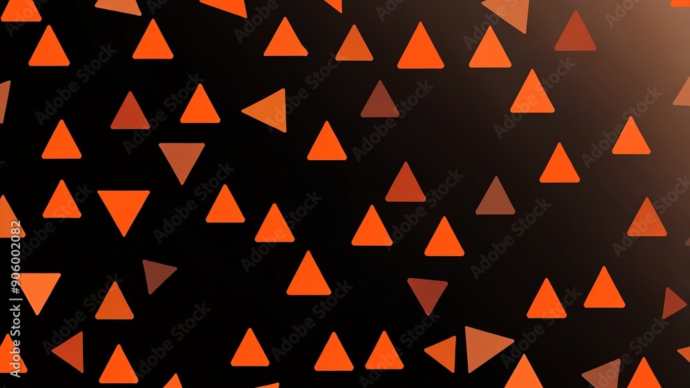 Poster orange triangle pattern shapes retro abstract background illustration art design backdrop copy space
