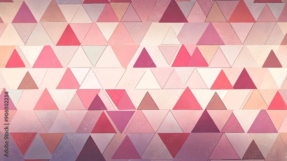 Poster pink triangle pattern shapes retro abstract background illustration art design backdrop copy space