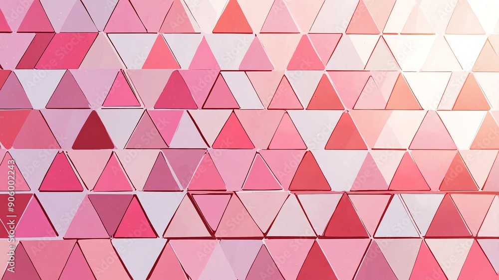 Poster pink triangle pattern shapes retro abstract background illustration art design backdrop copy space